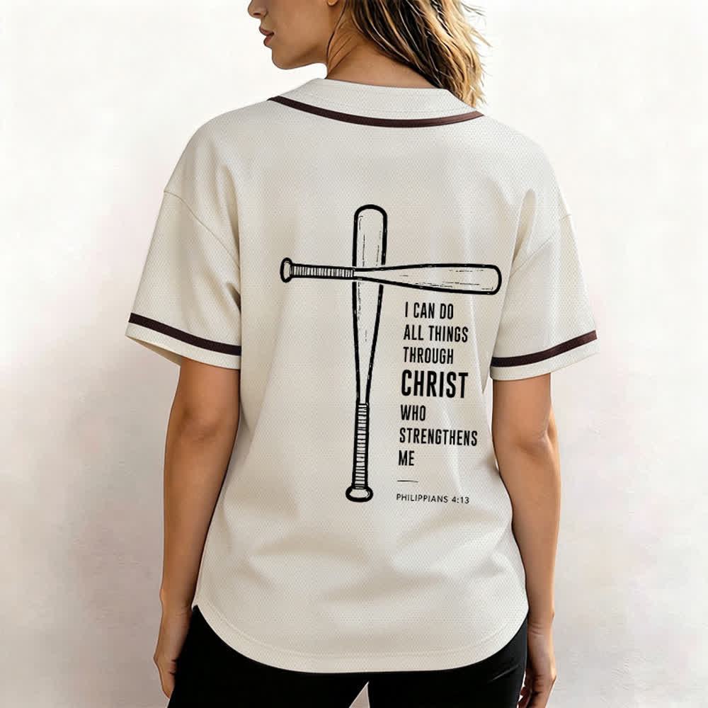 Christianartworkshop I CAN DO ALL THINGS THROUGH CHRIST Baseball Jersey - image 31