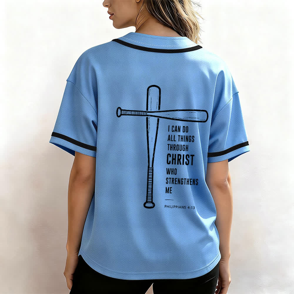 Christianartworkshop I CAN DO ALL THINGS THROUGH CHRIST Baseball Jersey - image 52