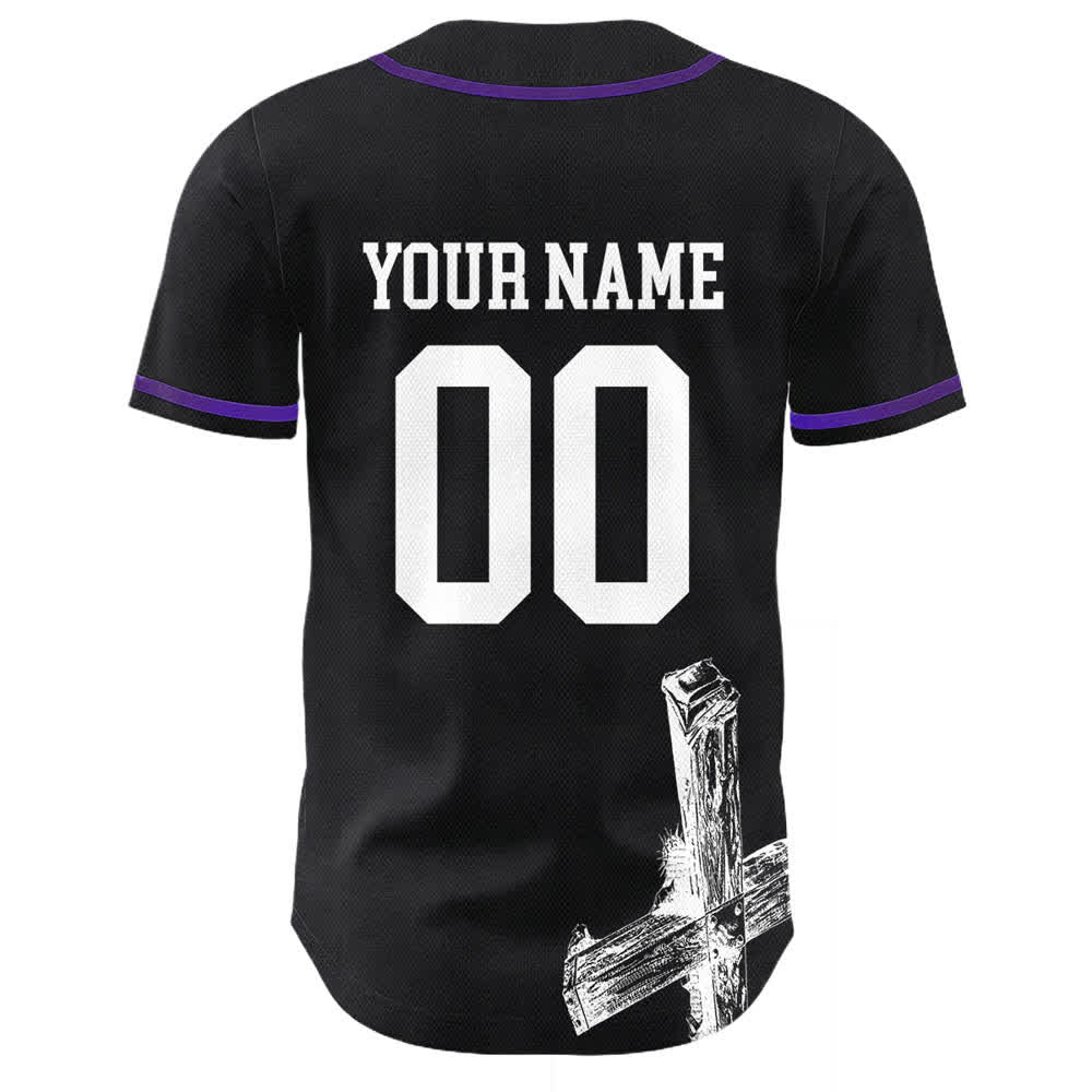 Christianartworkshop Jesus Saves Custom Name Baseball Jersey - image 10