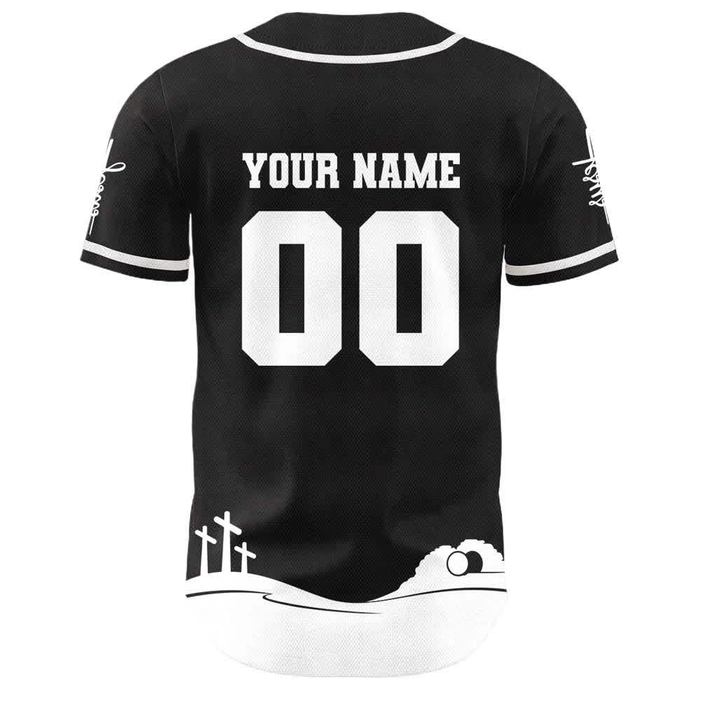 Christianartworkshop Jesus Is My King Name & Number Personalized Baseball Jersey - image 4