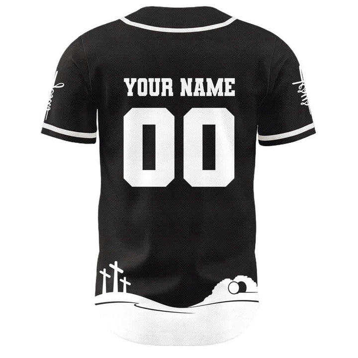 Christianartworkshop Jesus Is My King Name & Number Personalized Baseball Jersey - image 4