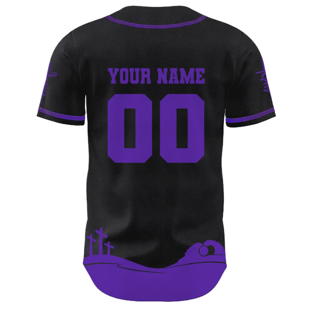 Christianartworkshop Jesus Is My King Name & Number Personalized Baseball Jersey - image 7