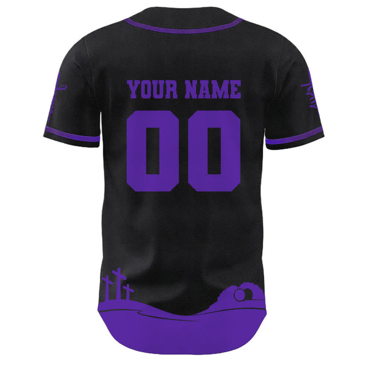 Christianartworkshop Jesus Is My King Name & Number Personalized Baseball Jersey - image 7