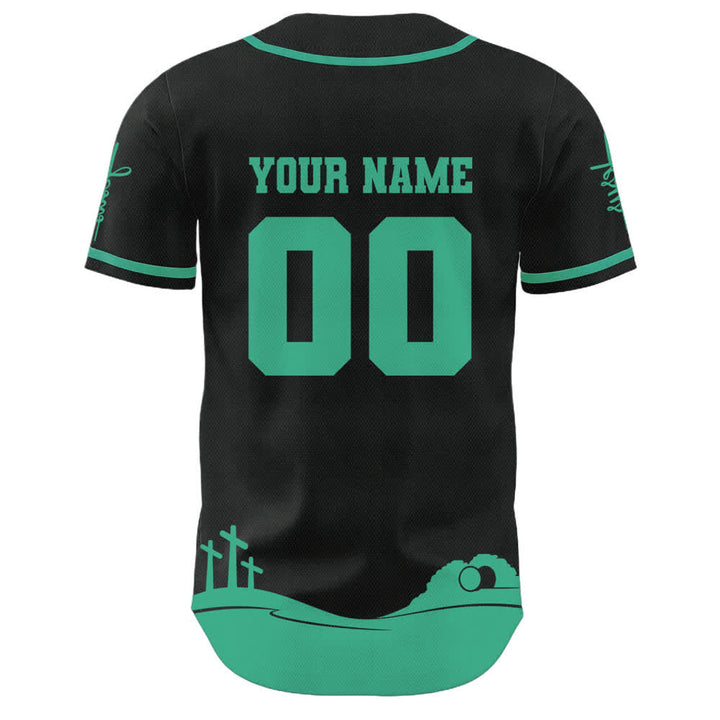 Christianartworkshop Jesus Is My King Name & Number Personalized Baseball Jersey - image 10