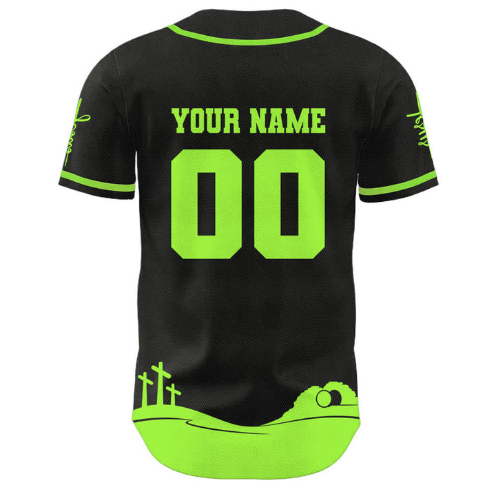 Christianartworkshop Jesus Is My King Name & Number Personalized Baseball Jersey - image 25
