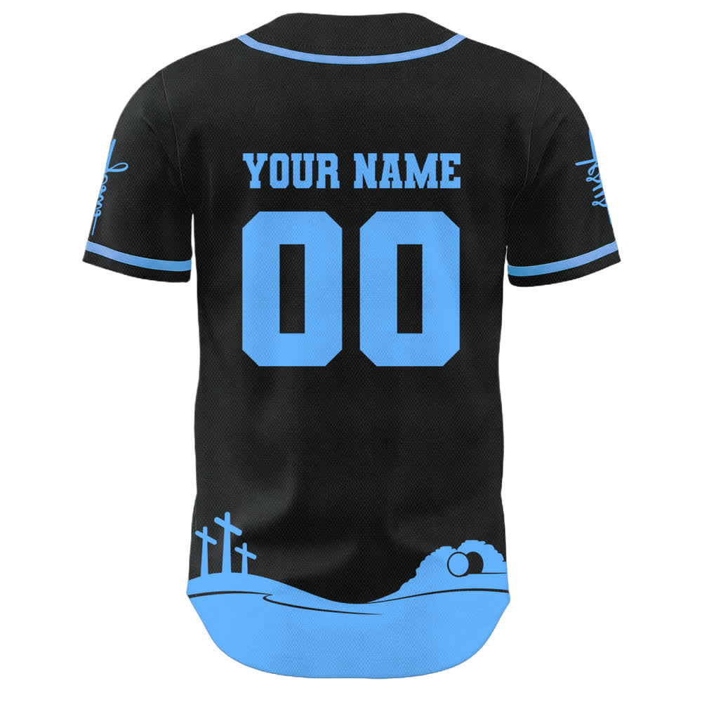 Christianartworkshop Jesus Is My King Name & Number Personalized Baseball Jersey - image 13