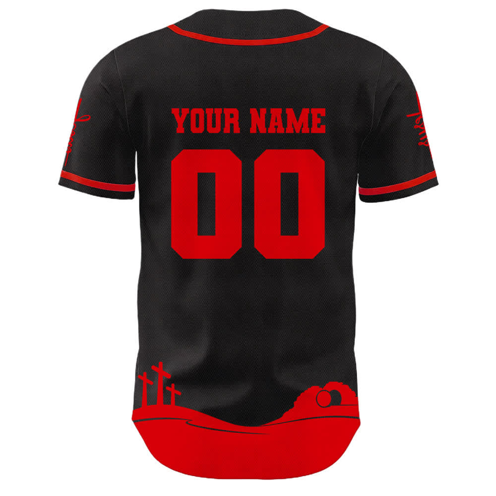 Christianartworkshop Jesus Is My King Name & Number Personalized Baseball Jersey - image 16