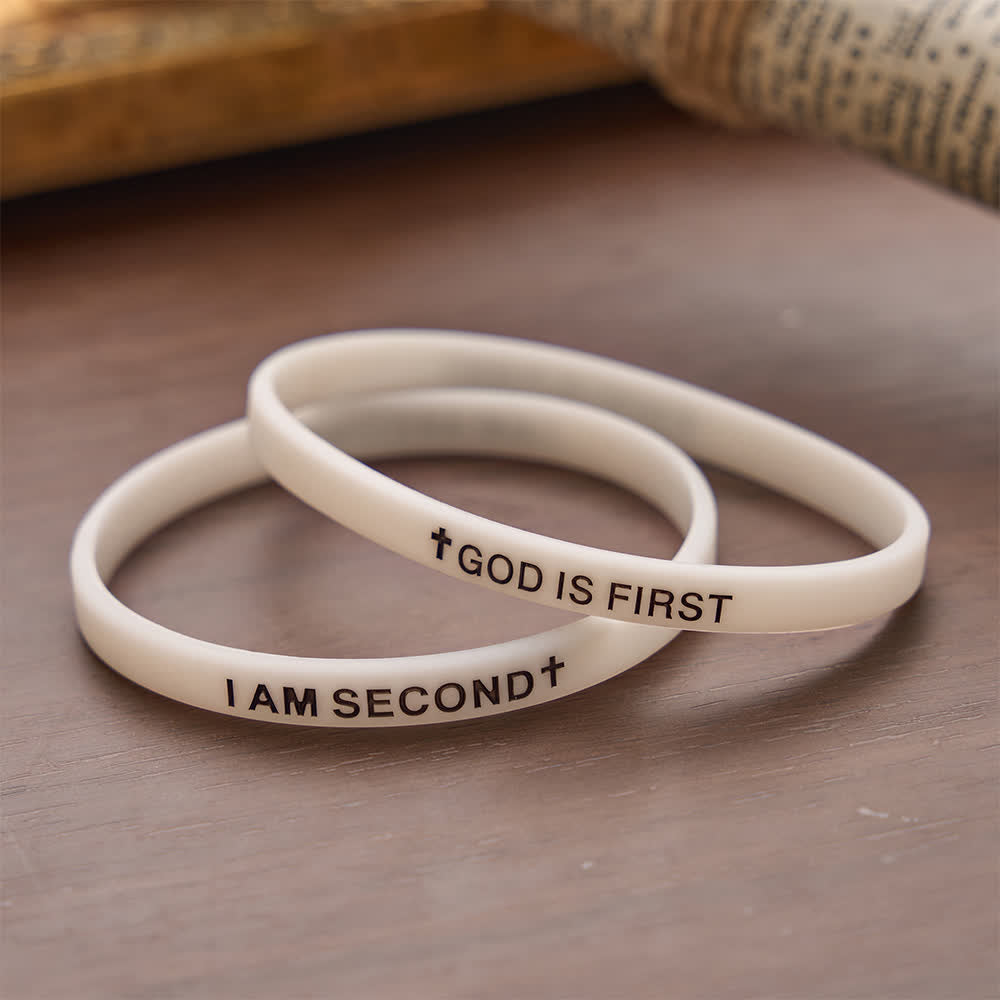 Christianartworkshop Luminous Cross Silicone Wristband With Inspirational Script: Emblem of Humble Sacred Surrender - image 7