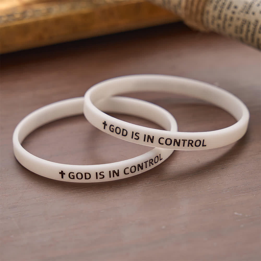Christianartworkshop Luminous Cross Silicone Wristband With Inspirational Script: Emblem of Humble Sacred Surrender - image 9