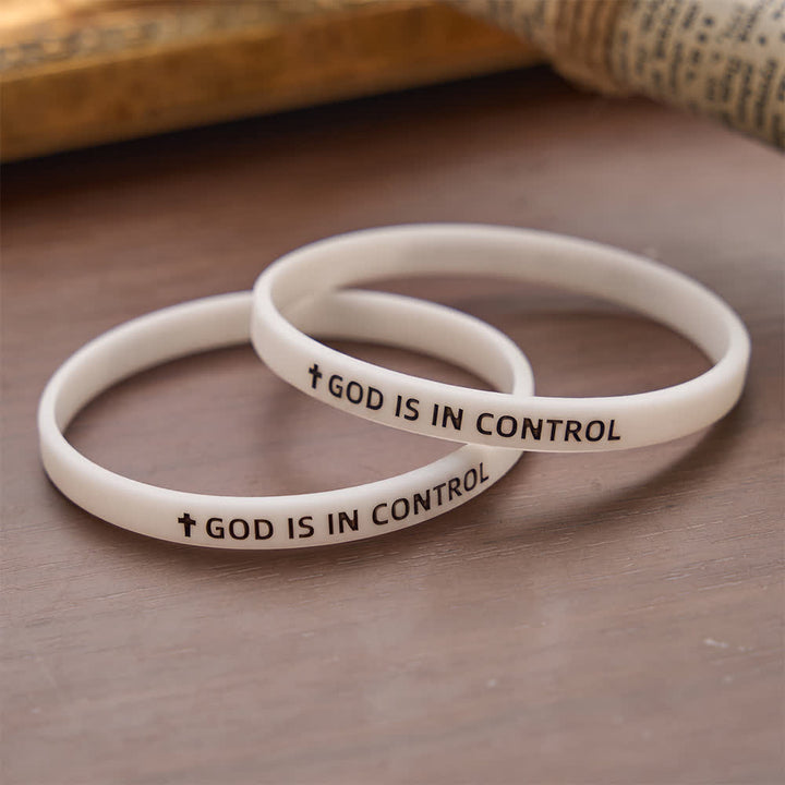 Christianartworkshop Luminous Cross Silicone Wristband With Inspirational Script: Emblem of Humble Sacred Surrender - image 9