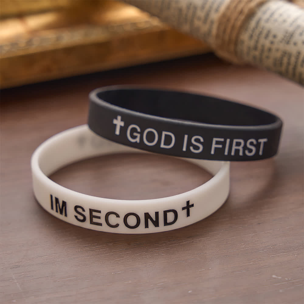 Christianartworkshop Luminous Cross Silicone Wristband With Inspirational Script: Emblem of Humble Sacred Surrender - image 3