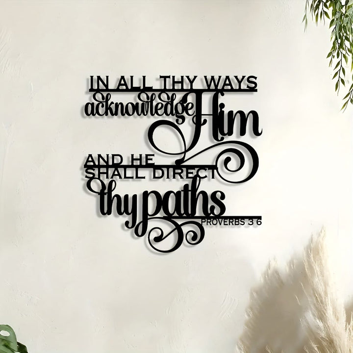 Christianartworkshop Scroll Accent Divine Guidance Verse Metal Wall Art Decor: Token of Steady Sacred Life Guidance for Home Walls - image 5