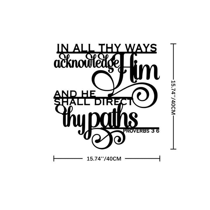 Christianartworkshop Scroll Accent Divine Guidance Verse Metal Wall Art Decor: Token of Steady Sacred Life Guidance for Home Walls - 15.74"*15.74"*0.04'' / 40*40*0.1cm - image 7