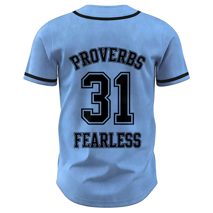 Christianartworkshop Proverbs 31 Fearless Faith Graphic Unisex Baseball Jersey - image 36