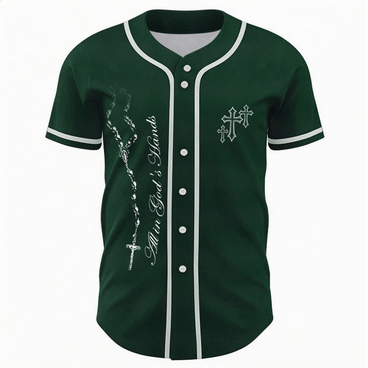 Christianartworkshop Trust Hope Strive Believe All In God's Hands Faith Motif Unisex Baseball Jersey - image 43