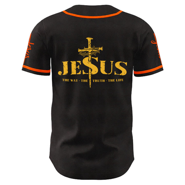 Christianartworkshop Jesus Cross Nail and Crown of Thorns Baseball Jersey - image 47