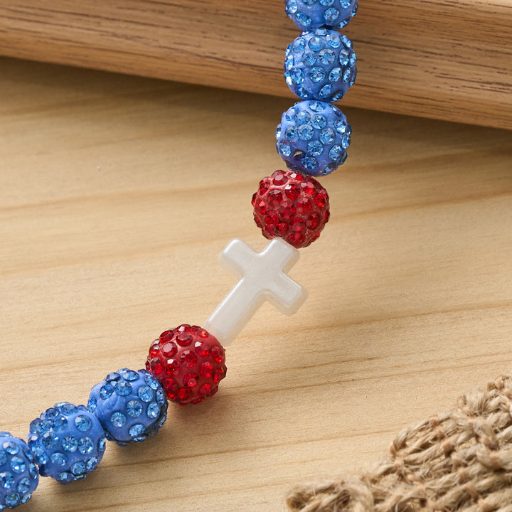 Christianartworkshop All-Day Wear Shimmer Crystal Cross Bracelet: Symbol of Steady Sacred Light - image 5