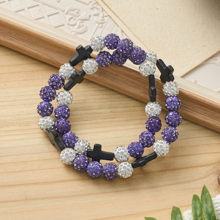 Christianartworkshop All-Day Wear Shimmer Crystal Cross Bracelet: Symbol of Steady Sacred Light - image 27