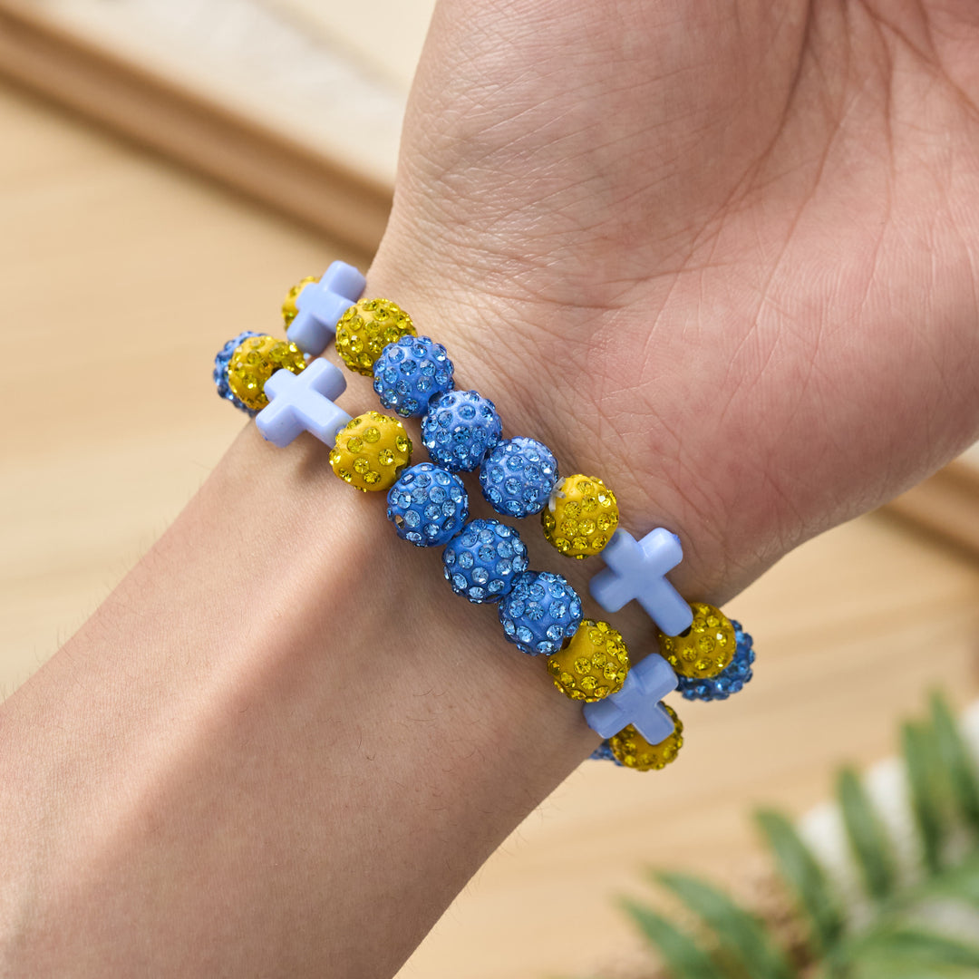 Christianartworkshop All-Day Wear Shimmer Crystal Cross Bracelet: Symbol of Steady Sacred Light - image 20