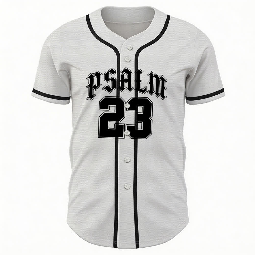 Christianartworkshop Peace Dove & Faith Slogan Religious Psalm 23 Athletic Design Unisex Baseball Jersey - image 8
