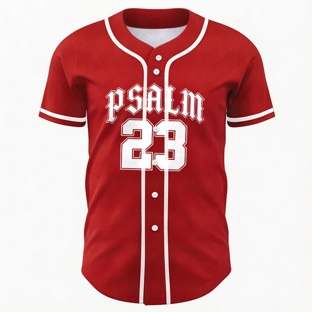 Christianartworkshop Peace Dove & Faith Slogan Religious Psalm 23 Athletic Design Unisex Baseball Jersey - image 50