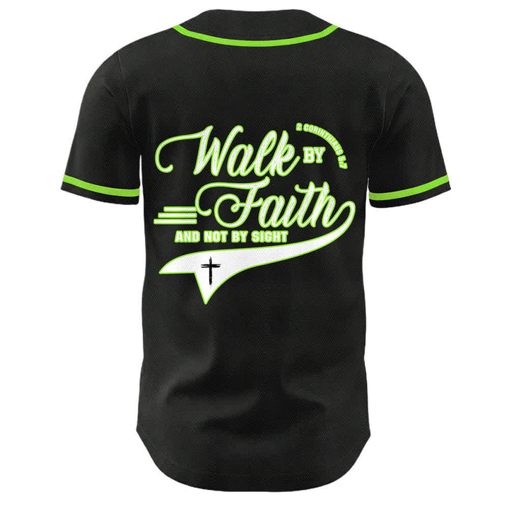 Christianartworkshop Walk By Faith And Not By Sight Cross Scripture Graphic Unisex Baseball Jersey - image 22
