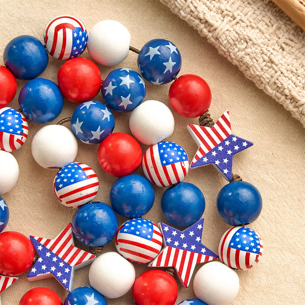 Christianartworkshop Two-Style Patriotic American Flag Cross Rosary with Red White Blue Stars & Stripes Beads - image 14