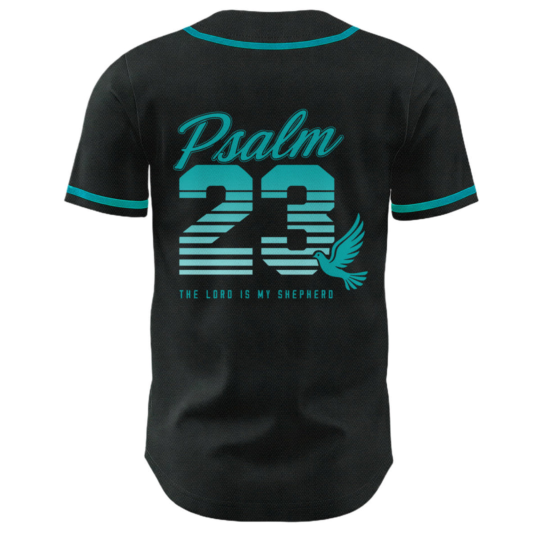 Christianartworkshop Retro Striped Gradient Number Cursive Psalm 23 Unisex Baseball Jersey - image 16