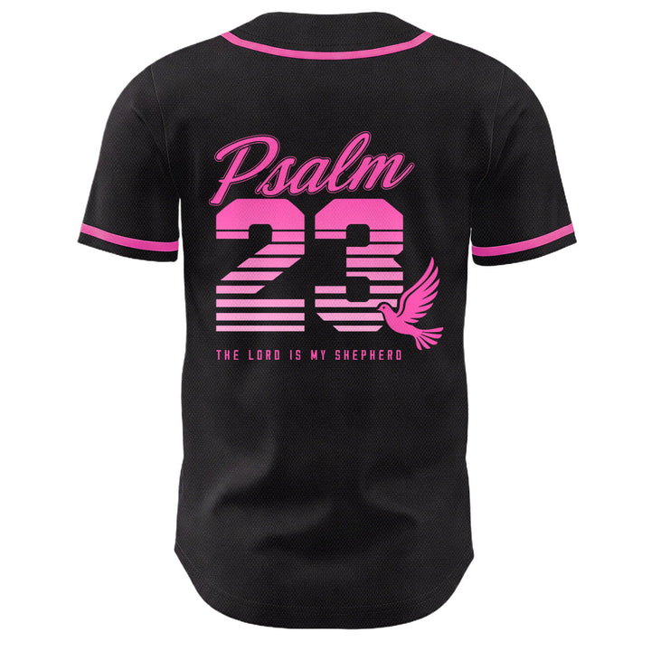 Christianartworkshop Retro Striped Gradient Number Cursive Psalm 23 Unisex Baseball Jersey - image 19