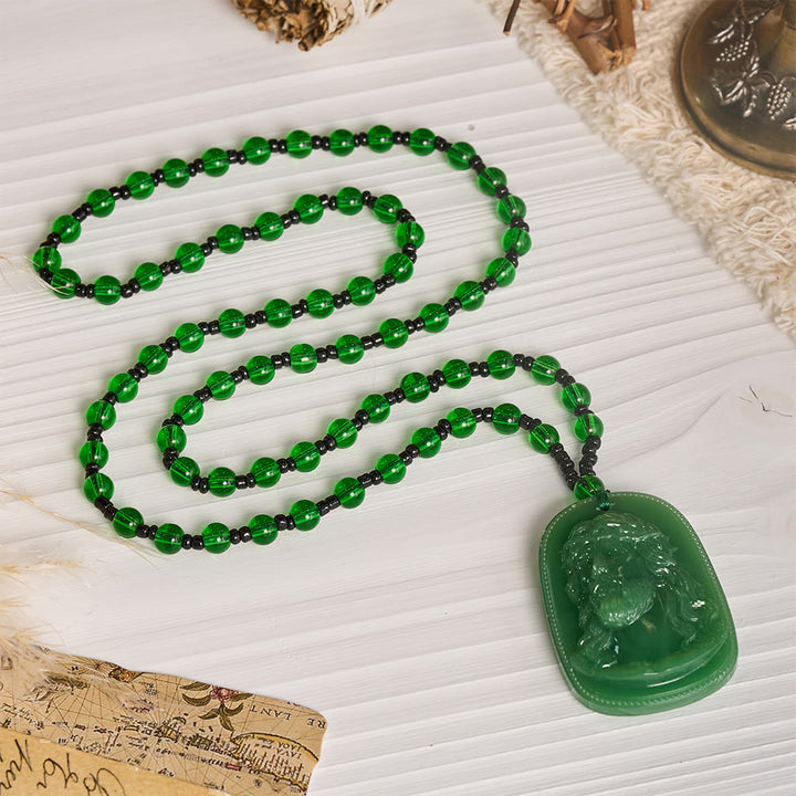 Christianartworkshop Relief‑Molded Holy Portrait Beaded Necklace: Token of Serene Divine Solace for Daily Devotion - image 6