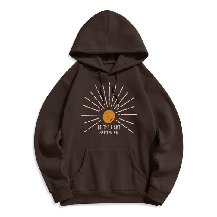 Christianartworkshop Be The Light Matthew 5:14 Pullover Hoodie - Brown - 2XL - image 4
