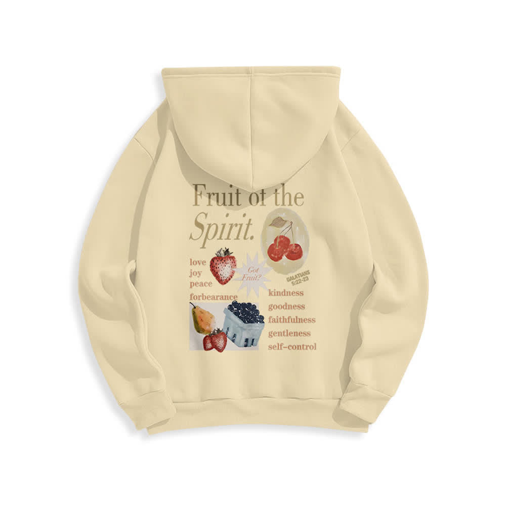 Christianartworkshop Fruit Of The Spirit Strawberry Print Pullover Fleece Lined Polyester Hoodie - image 10