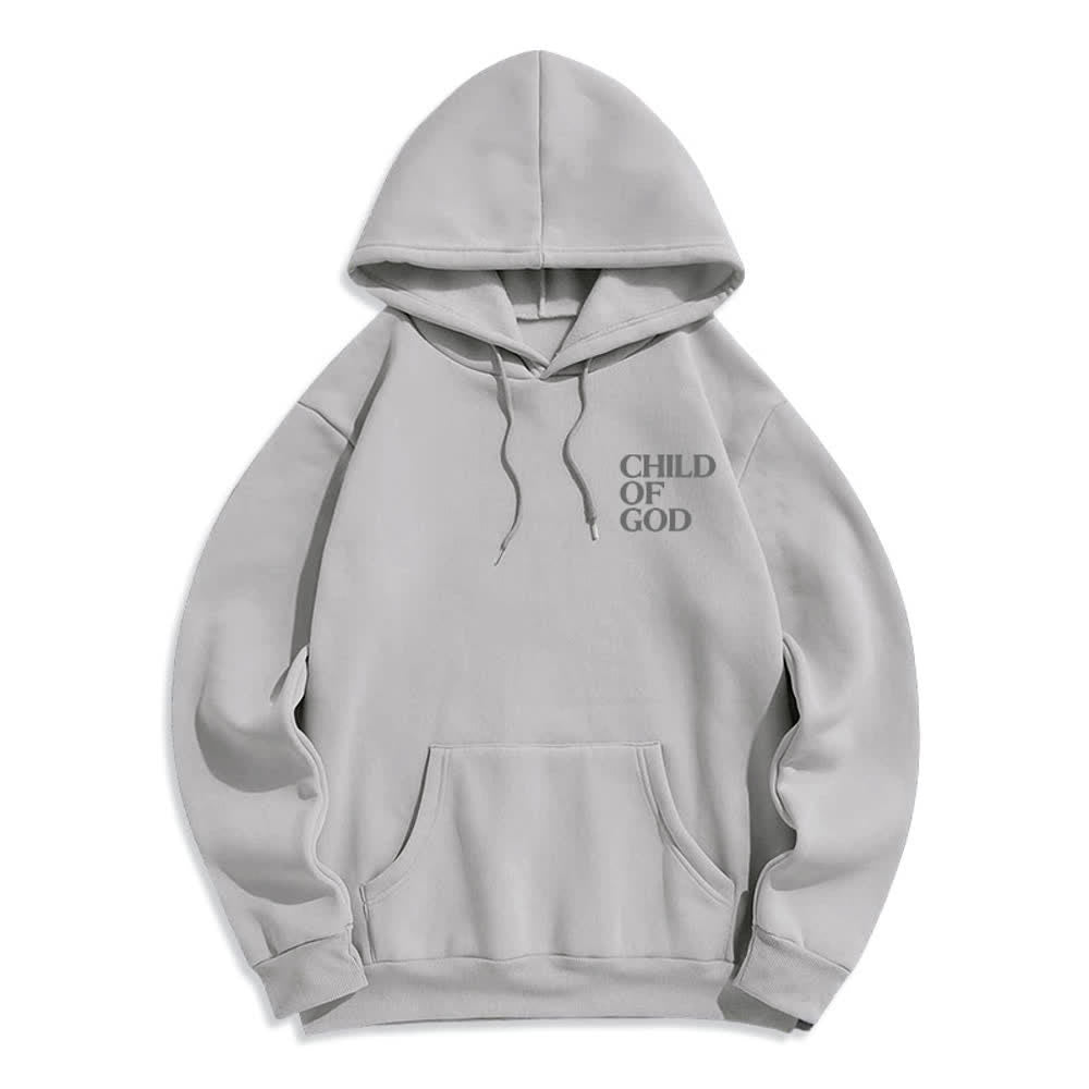 Christianartworkshop Child Of God Minimalist Statement Pullover Fleece Lined Polyester Hoodie - image 14