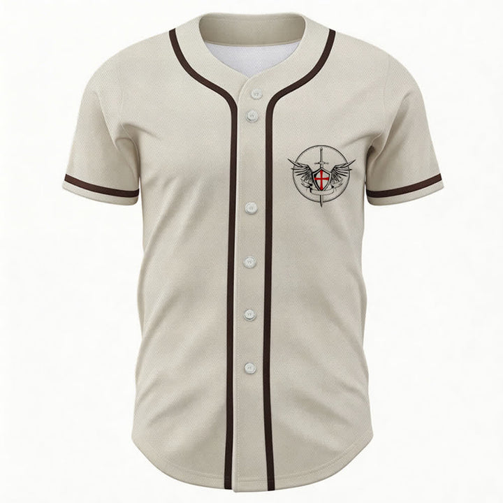 Christianartworkshop Saint Michael Defend Us In Battle Baseball Jersey - image 9