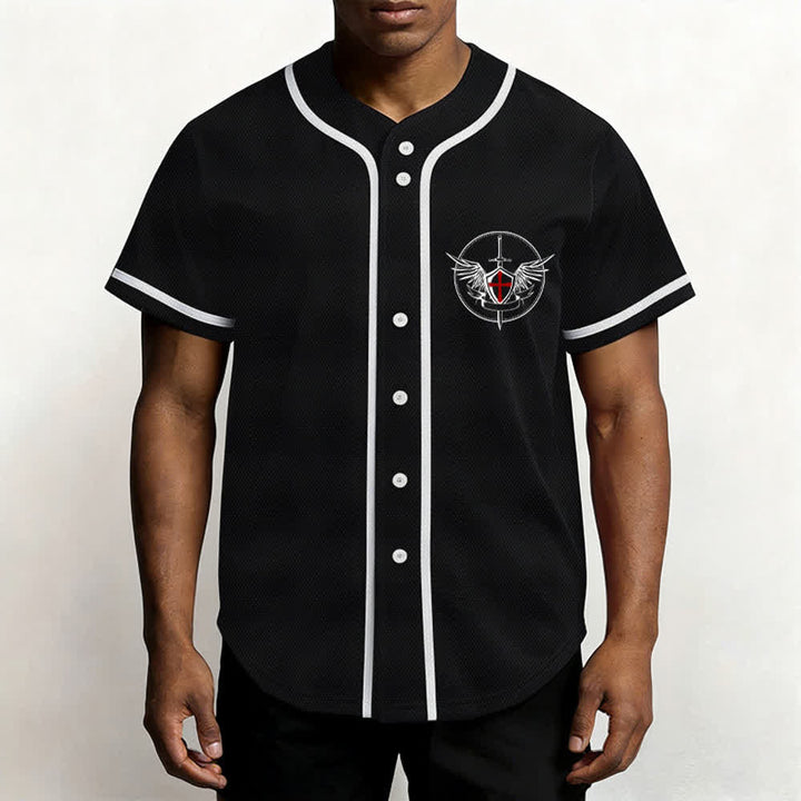 Christianartworkshop Saint Michael Defend Us In Battle Baseball Jersey - image 6