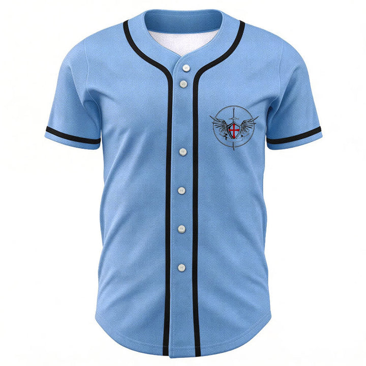 Christianartworkshop Saint Michael Defend Us In Battle Baseball Jersey - image 31