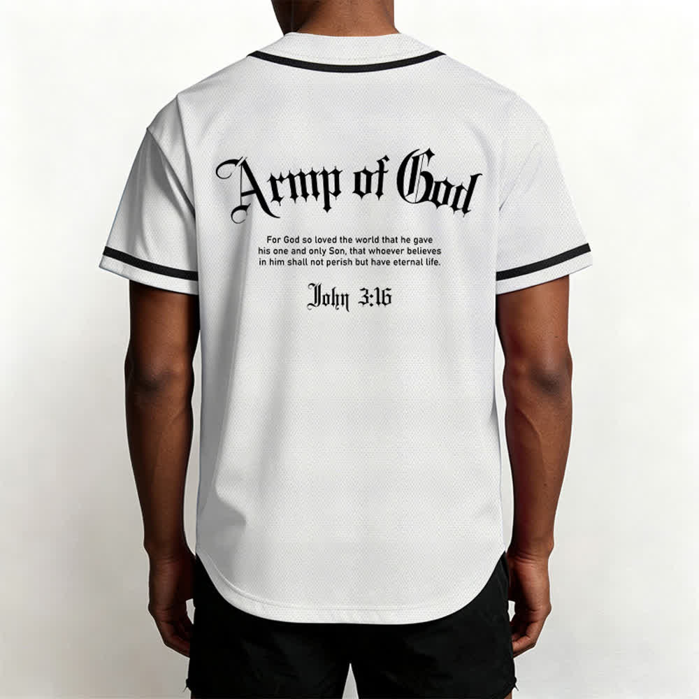 Christianartworkshop Army Of God Streetwear Baseball Jersey - image 6