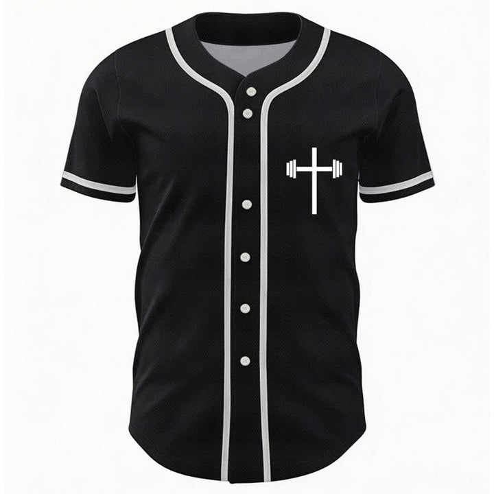 Christianartworkshop Lift Heavy Pray Hard Navy Baseball Jersey - image 30
