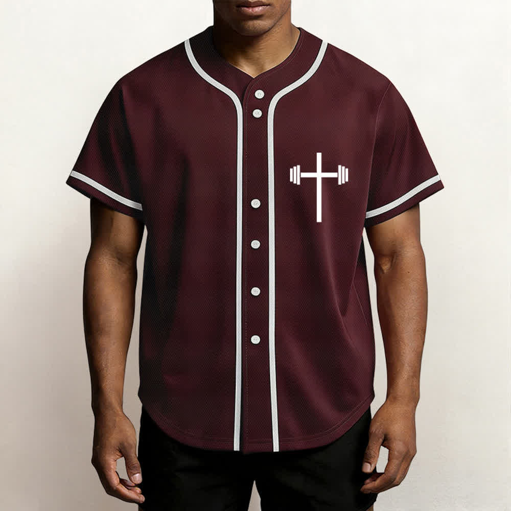Christianartworkshop Lift Heavy Pray Hard Navy Baseball Jersey - image 27