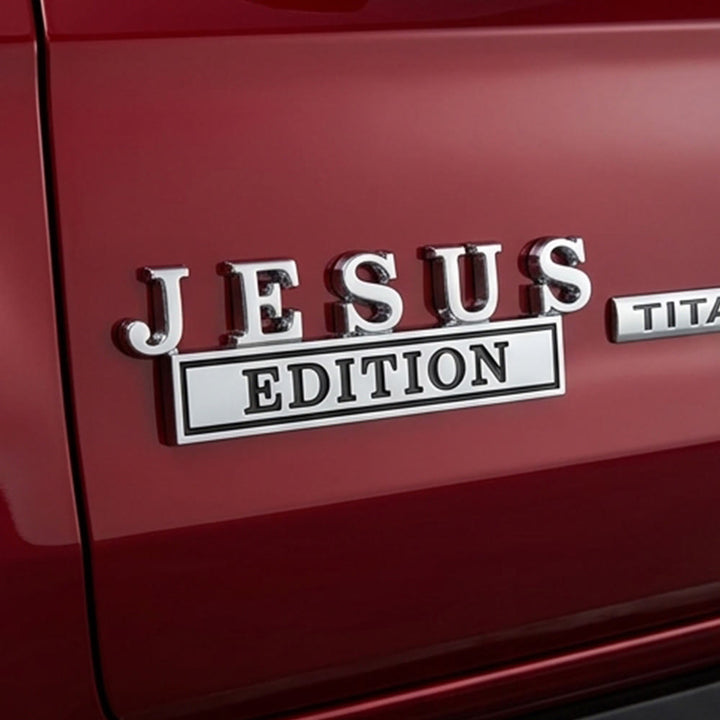 Christianartworkshop 3D Metal Jesus Edition Car Emblem: Emblem of Faithful Roadside Testimony - image 6