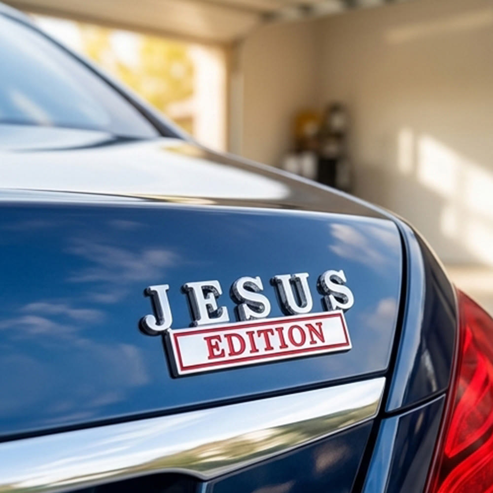 Christianartworkshop 3D Metal Jesus Edition Car Emblem: Emblem of Faithful Roadside Testimony - image 8