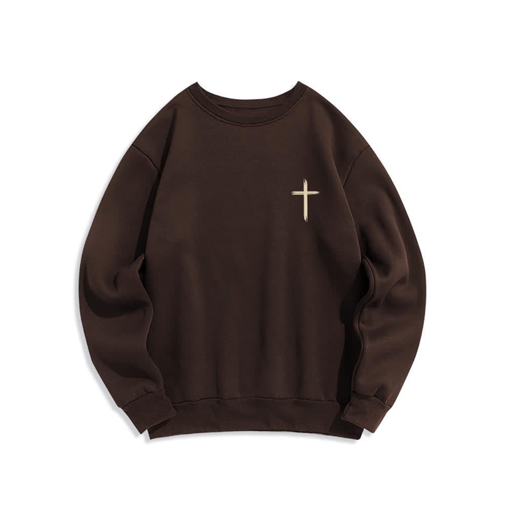 Christianartworkshop Love In Bloom Cross Back Print Fleece Sweatshirt - image 8