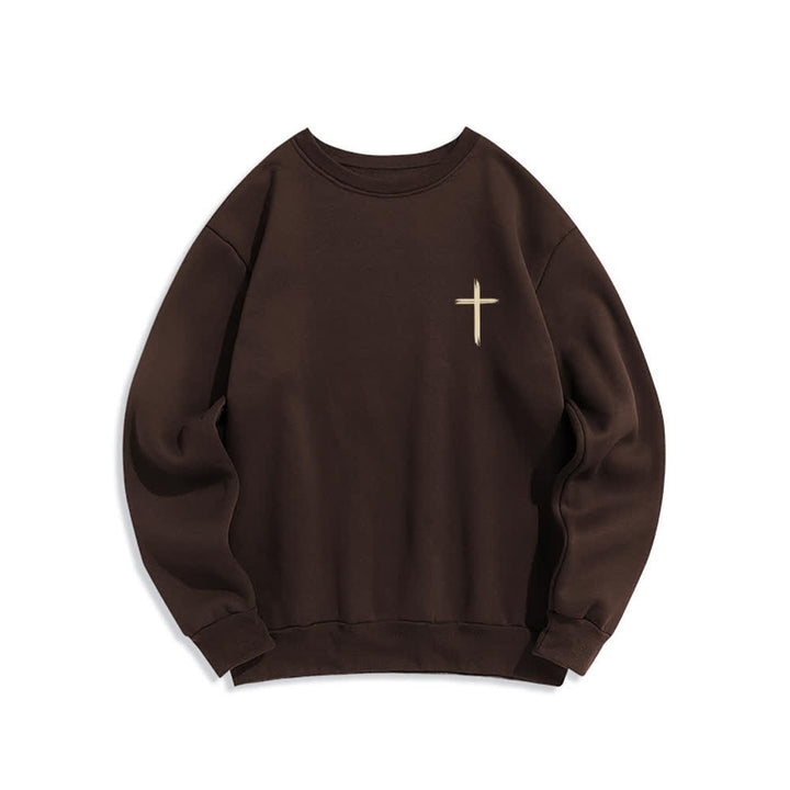 Christianartworkshop Love In Bloom Cross Back Print Fleece Sweatshirt - image 8