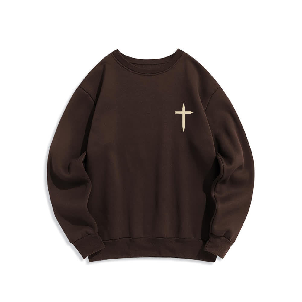 Christianartworkshop Jesus Is King Crown Back Print Crewneck Sweatshirt - image 8