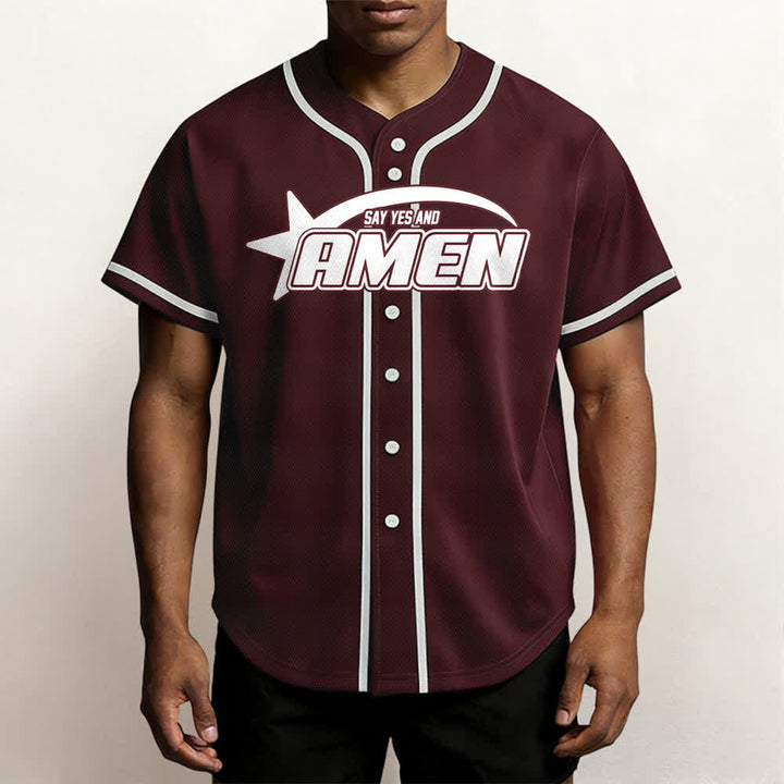 Christianartworkshop Amen Black And White Team Baseball Jersey - image 27