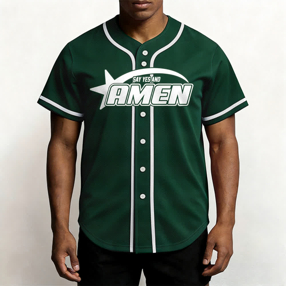 Christianartworkshop Amen Black And White Team Baseball Jersey - image 41