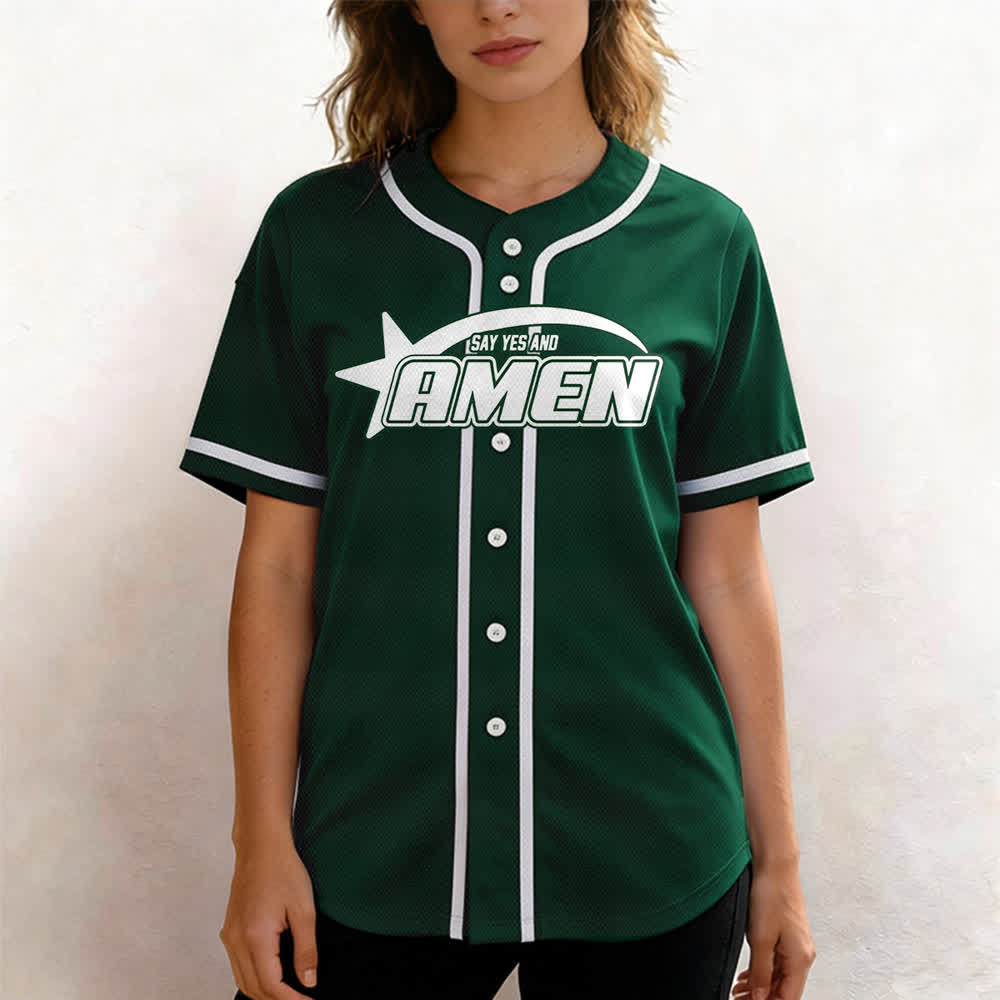 Christianartworkshop Amen Black And White Team Baseball Jersey - image 39