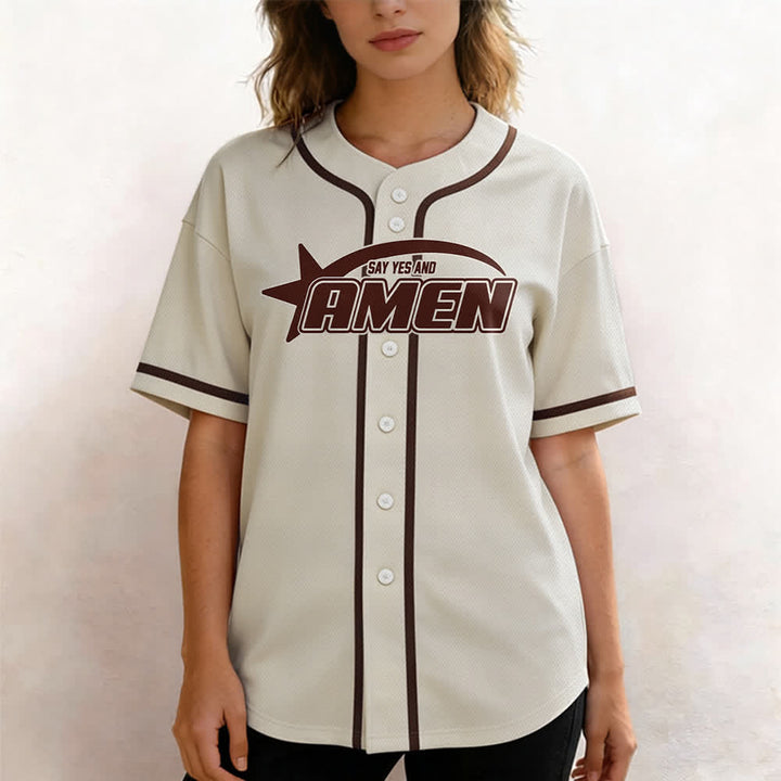 Christianartworkshop Amen Black And White Team Baseball Jersey - image 46