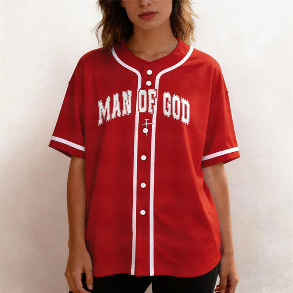 Christianartworkshop Man Of God Varsity Button Up Baseball Jersey - image 18