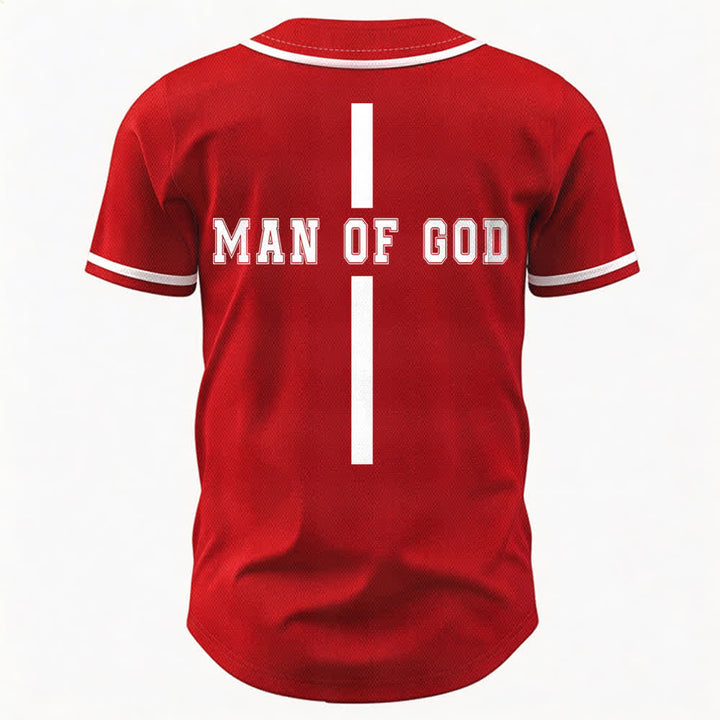Christianartworkshop Man Of God Varsity Button Up Baseball Jersey - image 15